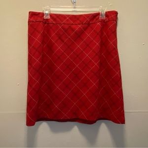 Ann Taylor LOFT skirt -lined-red